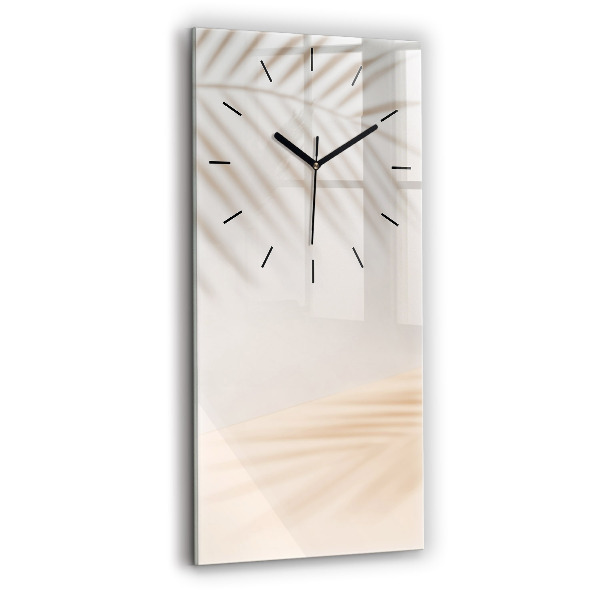 Horloge murale verticale Abstraction crémeuse