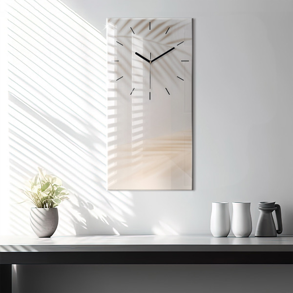Horloge murale verticale Abstraction crémeuse