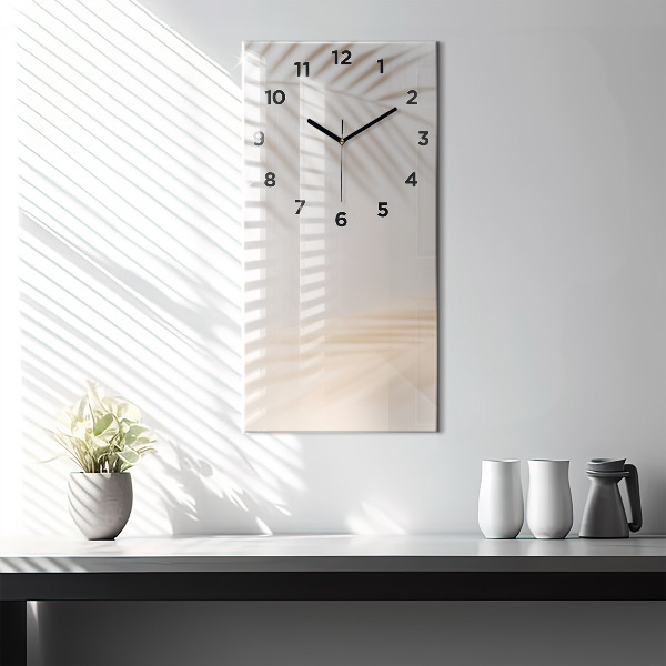 Horloge murale verticale Abstraction crémeuse