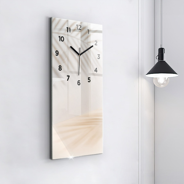 Horloge murale verticale Abstraction crémeuse