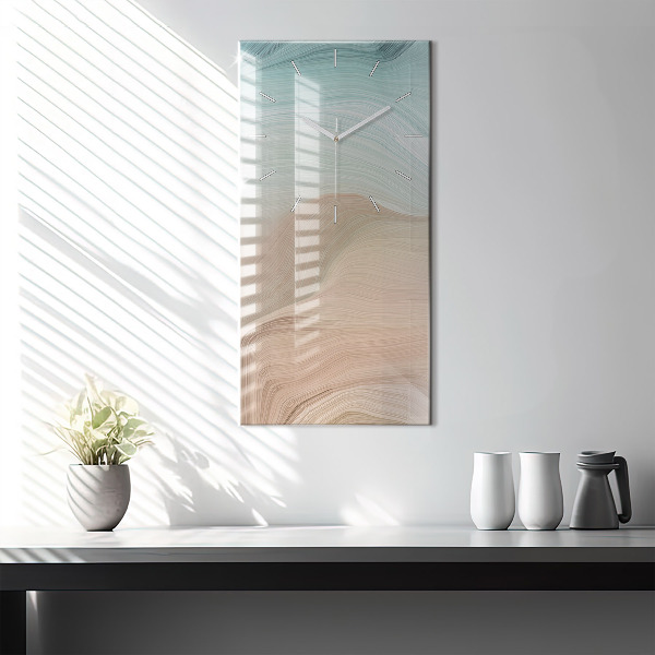 Horloge murale verticale Abstraction des vagues