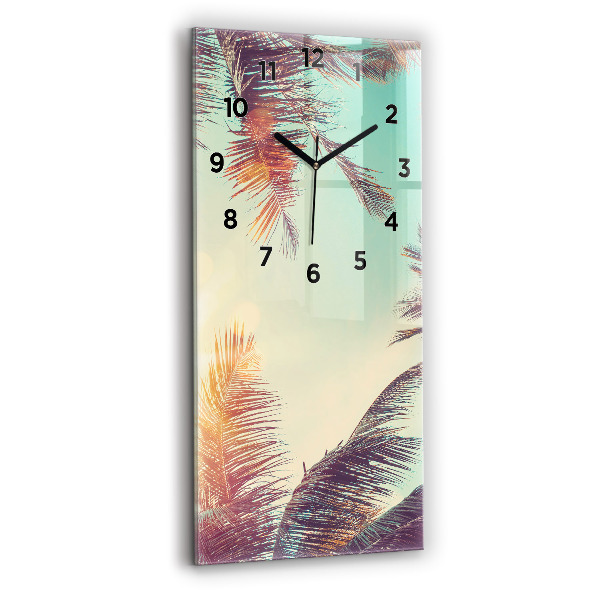 Horloge murale verticale Palmiers tropicaux