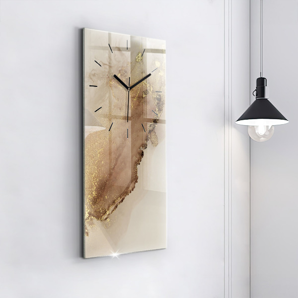 Horloge murale verticale Art moderne beige