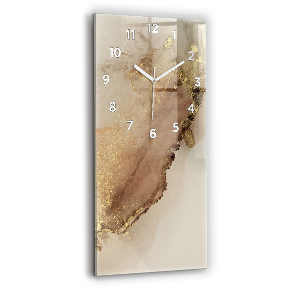 Horloge murale verticale Art moderne beige