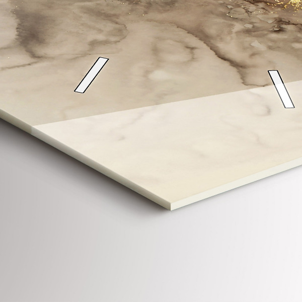 Horloge murale verticale Art moderne beige