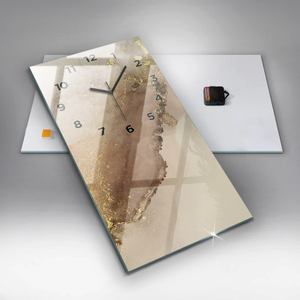 Horloge murale verticale Art moderne beige