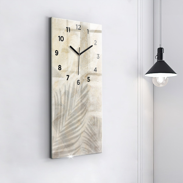 Horloge murale verticale 'Sable à l''ombre des palmiers'