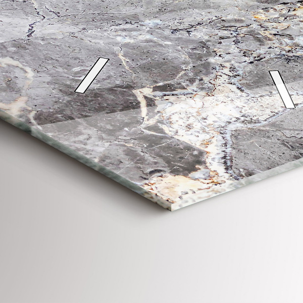 Horloge murale verticale Marbre granit gris