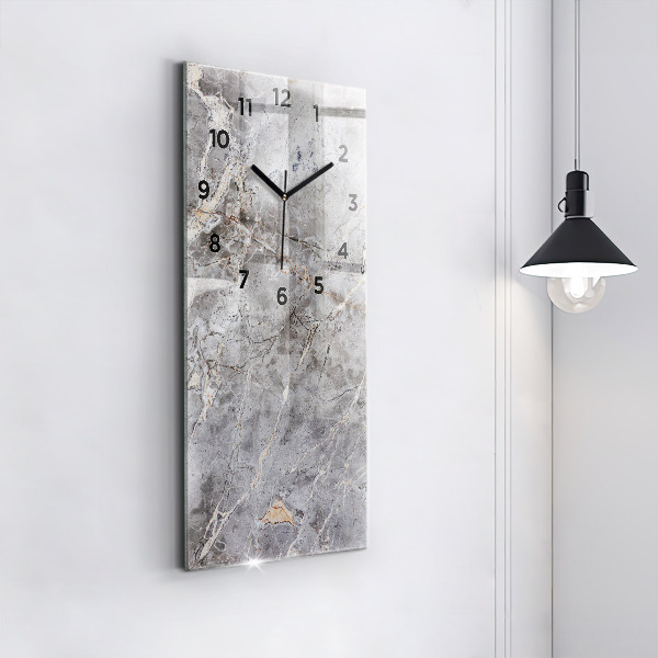 Horloge murale verticale Marbre granit gris