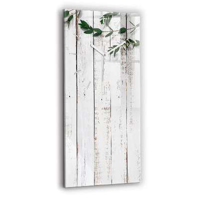 Horloge murale verticale Planches en bois clair