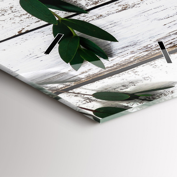 Horloge murale verticale Planches en bois clair