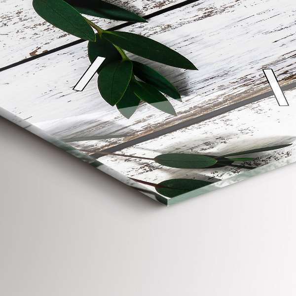 Horloge murale verticale Planches en bois clair