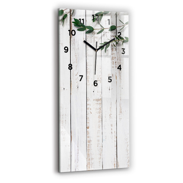 Horloge murale verticale Planches en bois clair