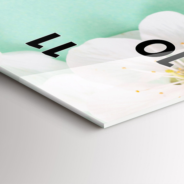 Horloge murale verticale Fleurs de pommier en fleurs