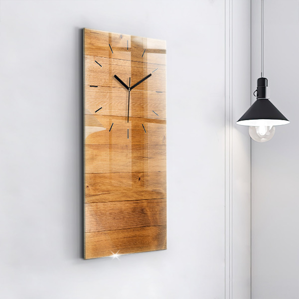 Horloge murale verticale planches de bois