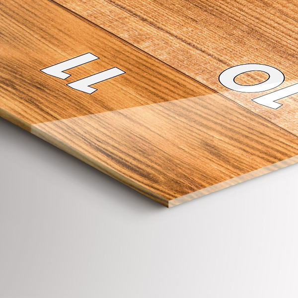 Horloge murale verticale planches de bois