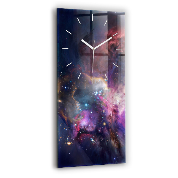 Horloge murale verticale Galaxie et étoiles