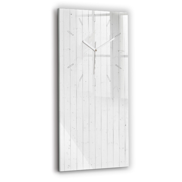 Horloge murale verticale Motif de panneaux en bois