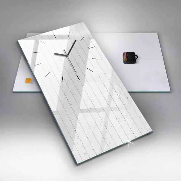 Horloge murale verticale Motif de panneaux en bois
