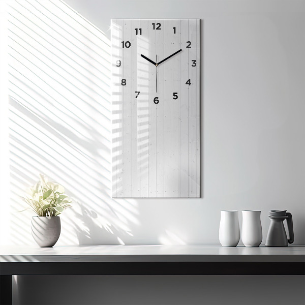 Horloge murale verticale Motif de panneaux en bois