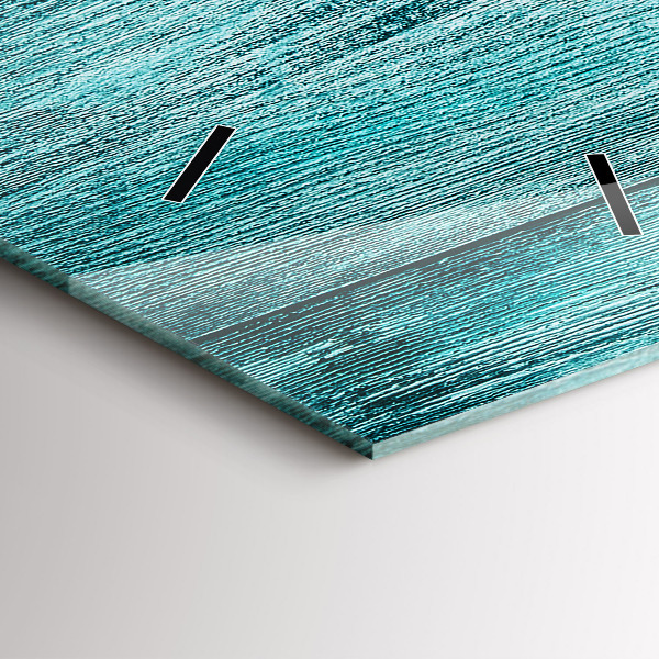 Horloge murale verticale Vieux bois bleu