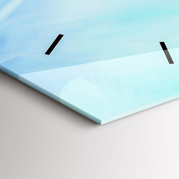 Horloge murale verticale plumes colorées