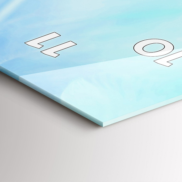 Horloge murale verticale plumes colorées