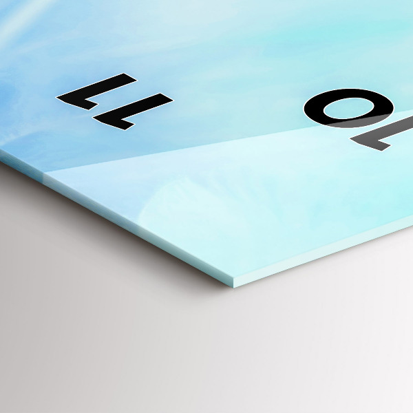 Horloge murale verticale plumes colorées