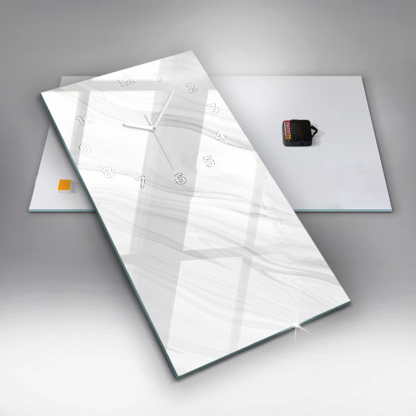 Horloge murale verticale Marbre décoratif