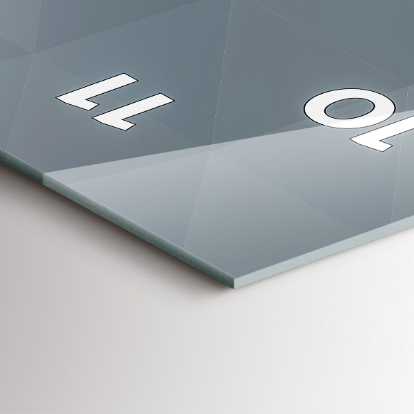 Horloge murale verticale Abstraction grise