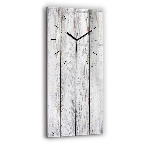 Horloge murale verticale planches peintes