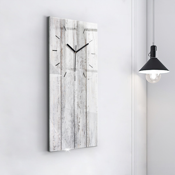 Horloge murale verticale planches peintes