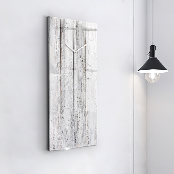Horloge murale verticale planches peintes
