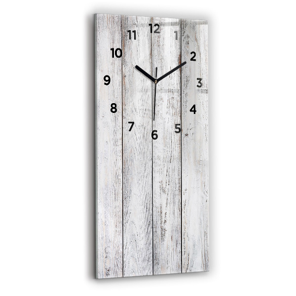 Horloge murale verticale planches peintes