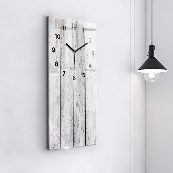 Horloge murale verticale planches peintes