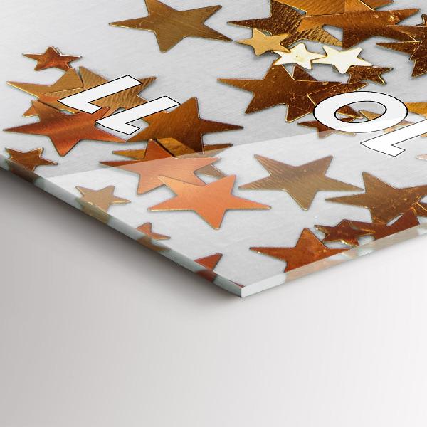 Horloge murale verticale Étoiles sur fond clair