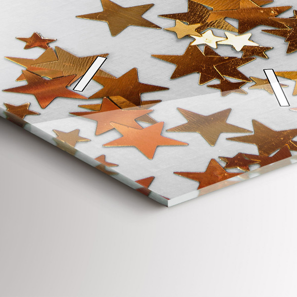 Horloge murale verticale Étoiles sur fond clair