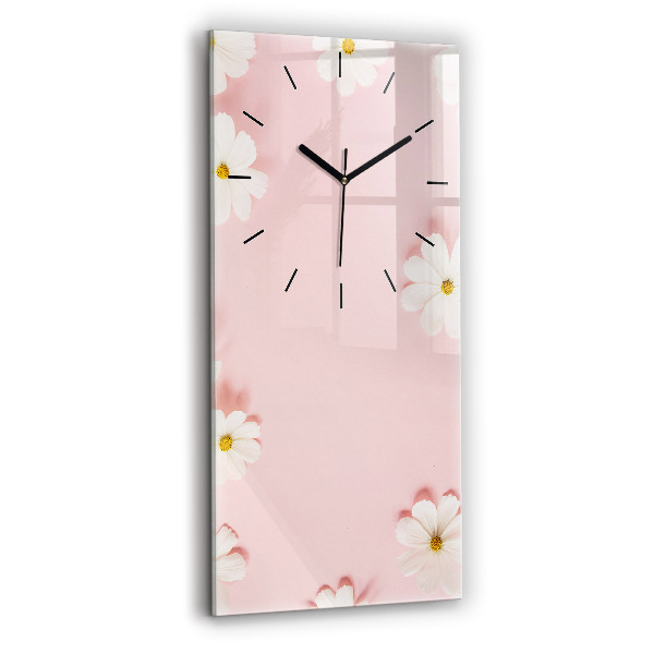 Horloge murale verticale Fleurs de marguerite