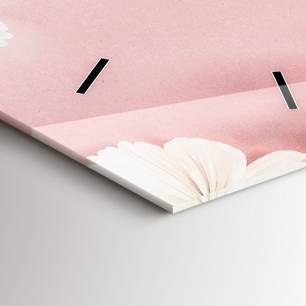 Horloge murale verticale Fleurs de marguerite