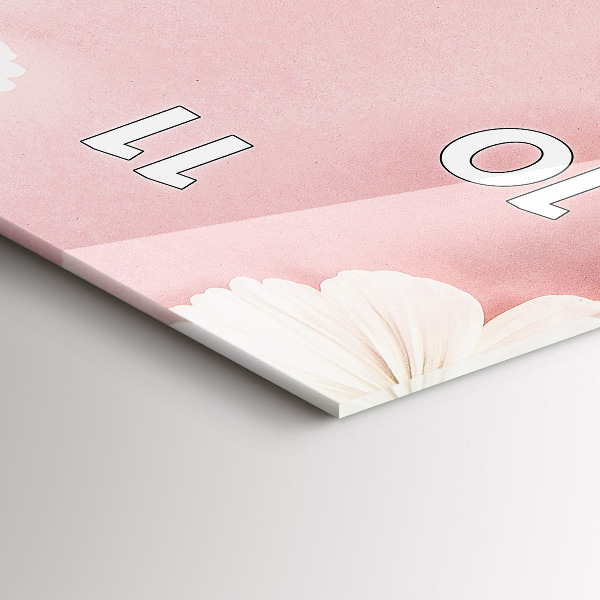 Horloge murale verticale Fleurs de marguerite