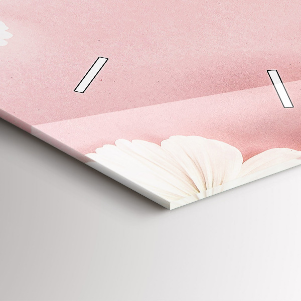 Horloge murale verticale Fleurs de marguerite