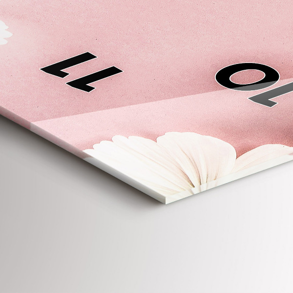 Horloge murale verticale Fleurs de marguerite