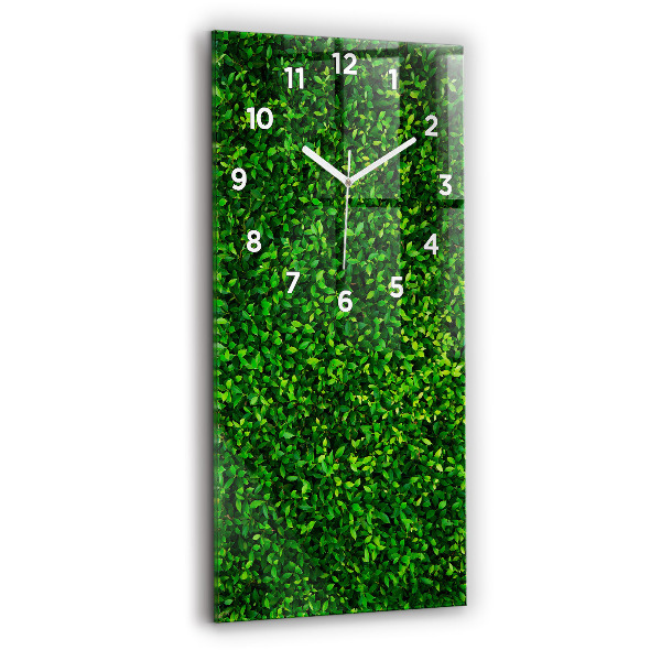 Horloge murale verticale feuilles de haie