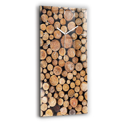 Horloge murale verticale cernes des arbres