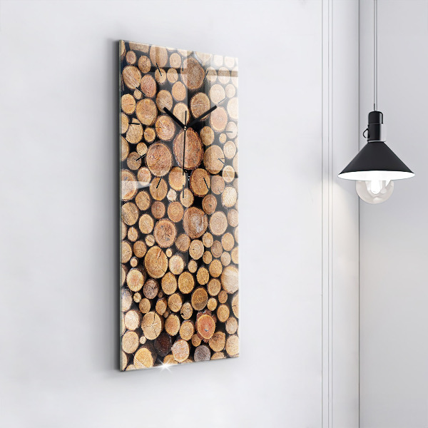 Horloge murale verticale cernes des arbres