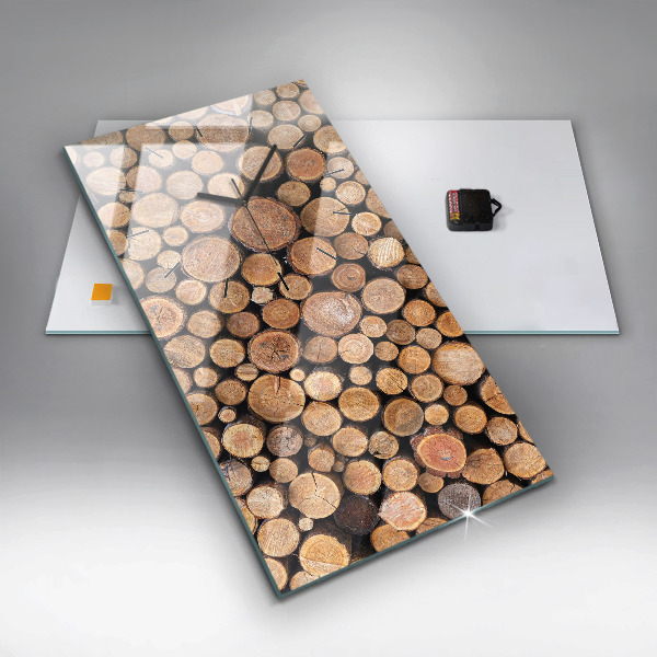 Horloge murale verticale cernes des arbres