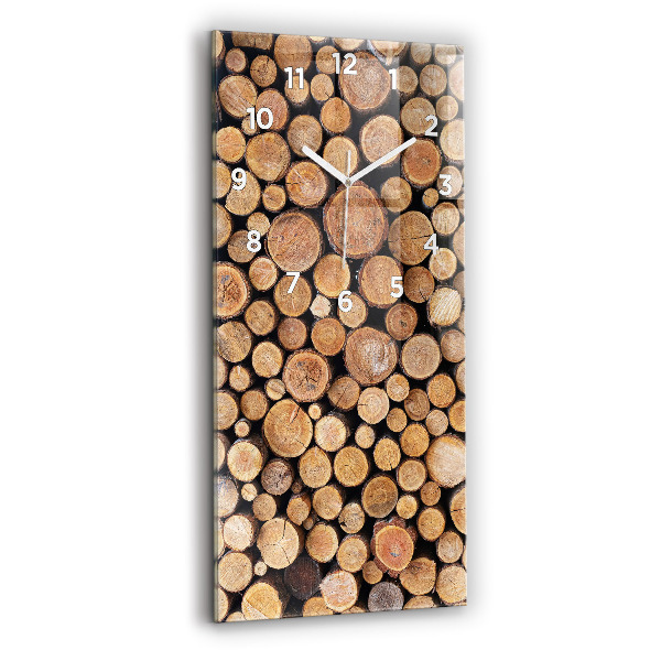 Horloge murale verticale cernes des arbres