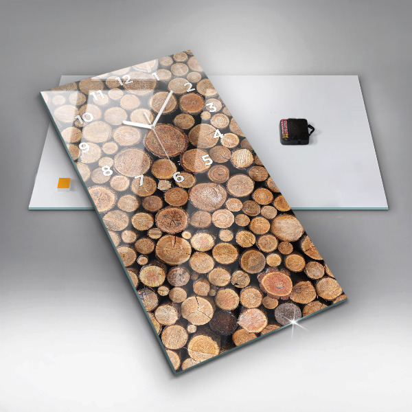 Horloge murale verticale cernes des arbres