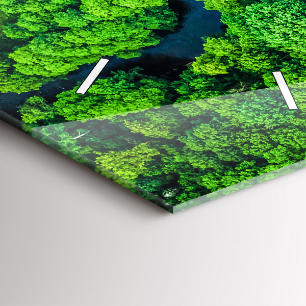 Horloge murale verticale Rivière dans la forêt