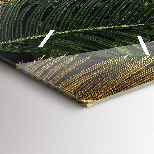 Horloge murale verticale Feuilles de la jungle